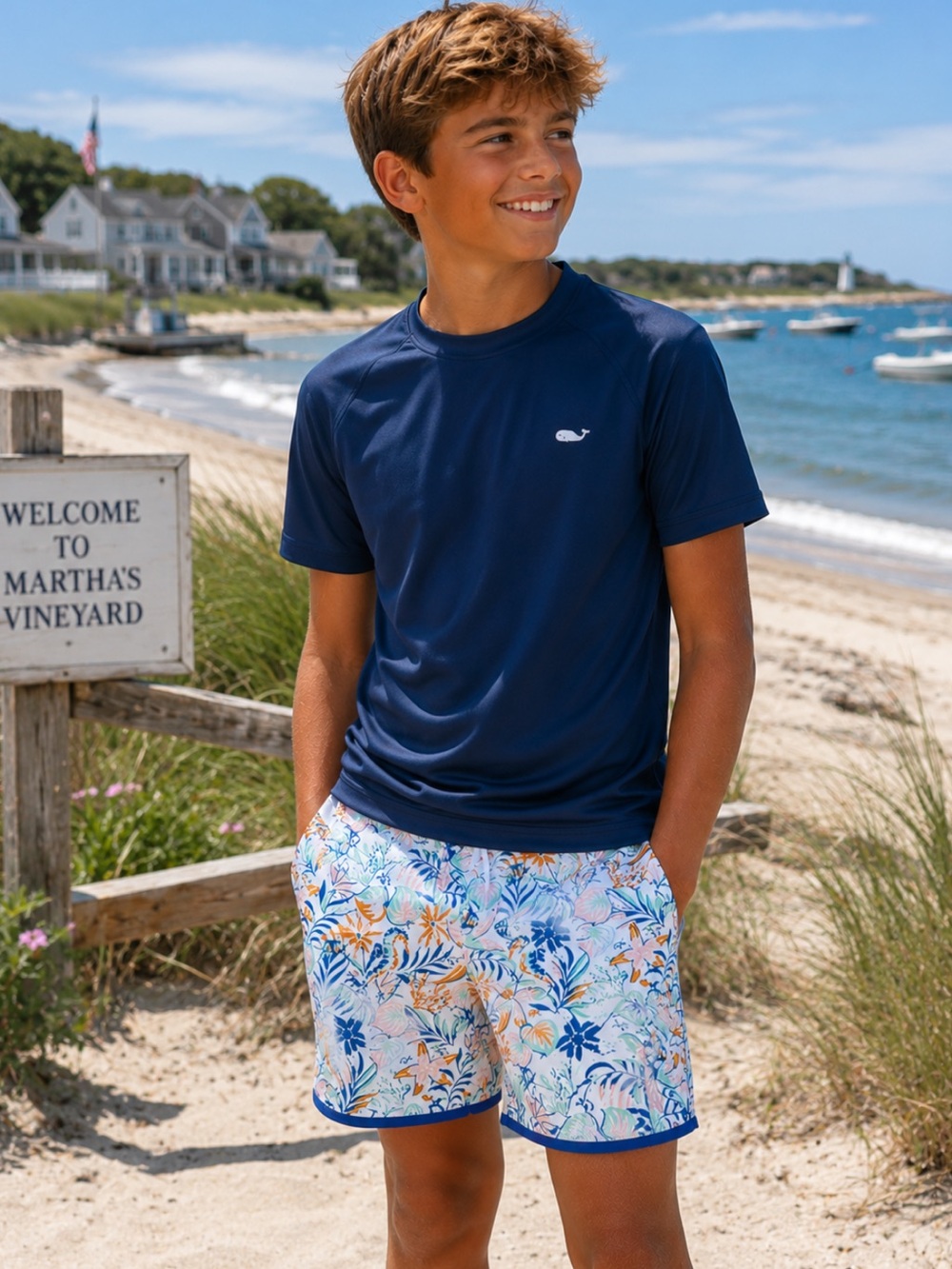 NWT Polo Ralph Lauren Boys Topical Print Swim Trunks Classic Vacation Resort